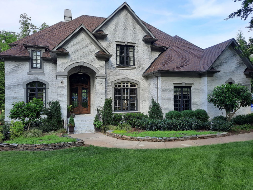 lime wash brick house