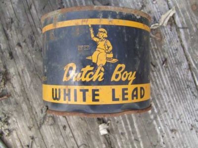 Antique Lead Paint Can