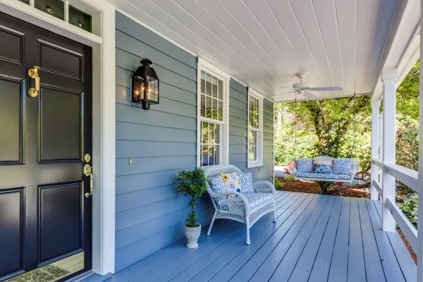 Porch painted to enhance outdoor space