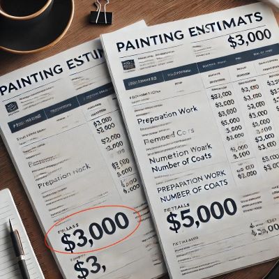 Make sure you ask for a detailed painting estimate