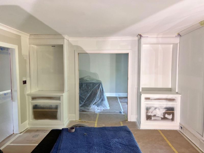 Step 6 - Masking and Taping the interior of the room