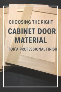 Choosing the Right Cabinet Door Material for Painting Stack of unfinished wood cabinet doors used for demonstrating different cabinet door materials for painting and professional finishes.