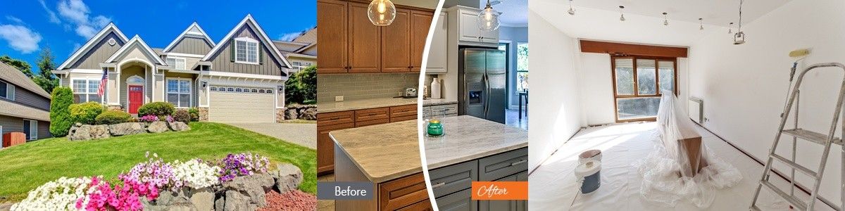 Interior and exterior painting projects including cabinet refinishing and home updates in Charlotte NC by DeHaan Painting